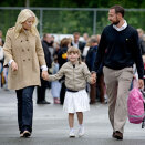 The Princess on her way home after her first day at school (Photo: Stian Lysberg Solum / Scanpix)